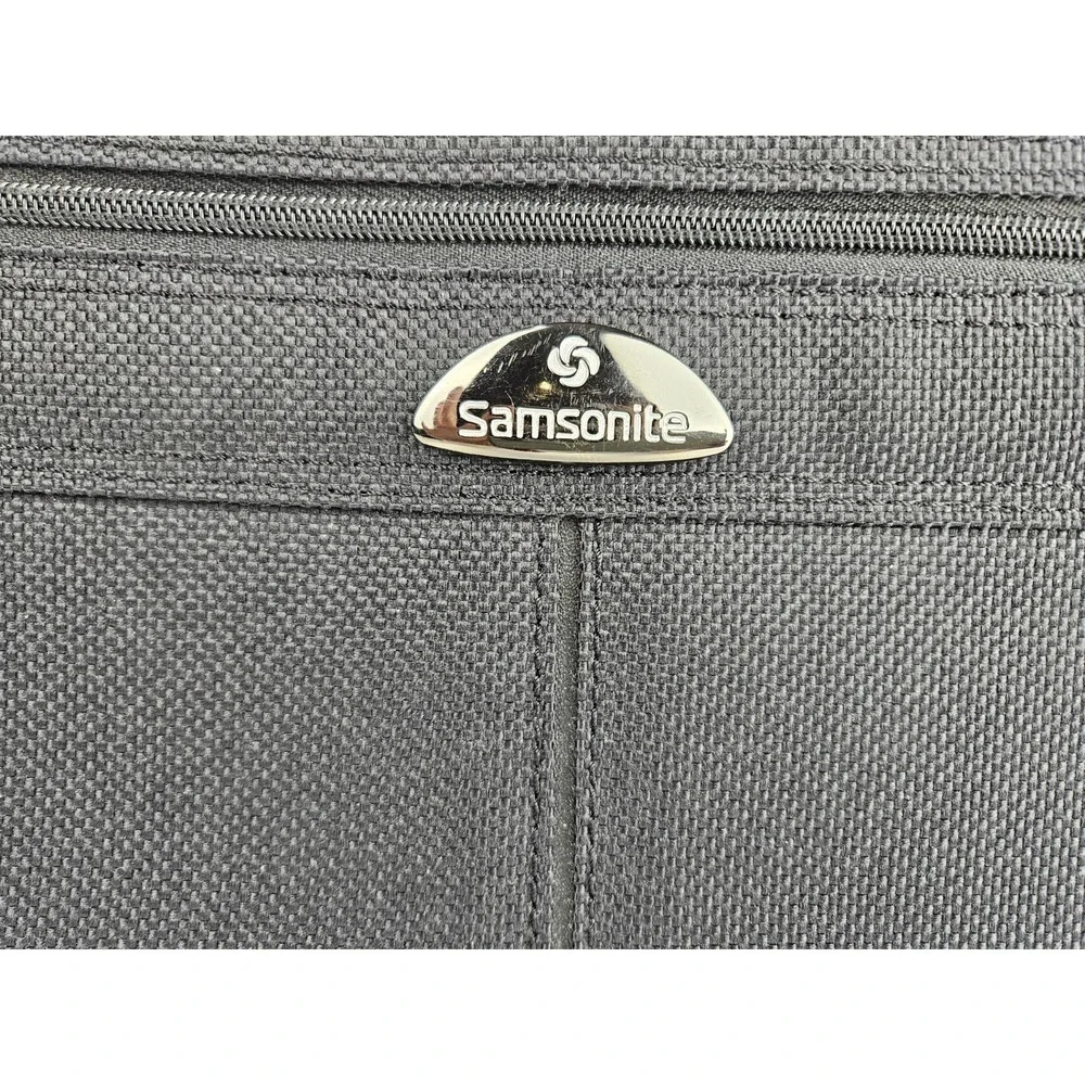Samsonite‎ Carry On Computer Briefcase Shoulder Bag Black Canvas Black